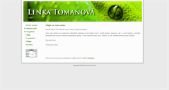 Desktop Screenshot of lenka.tomanova.eu